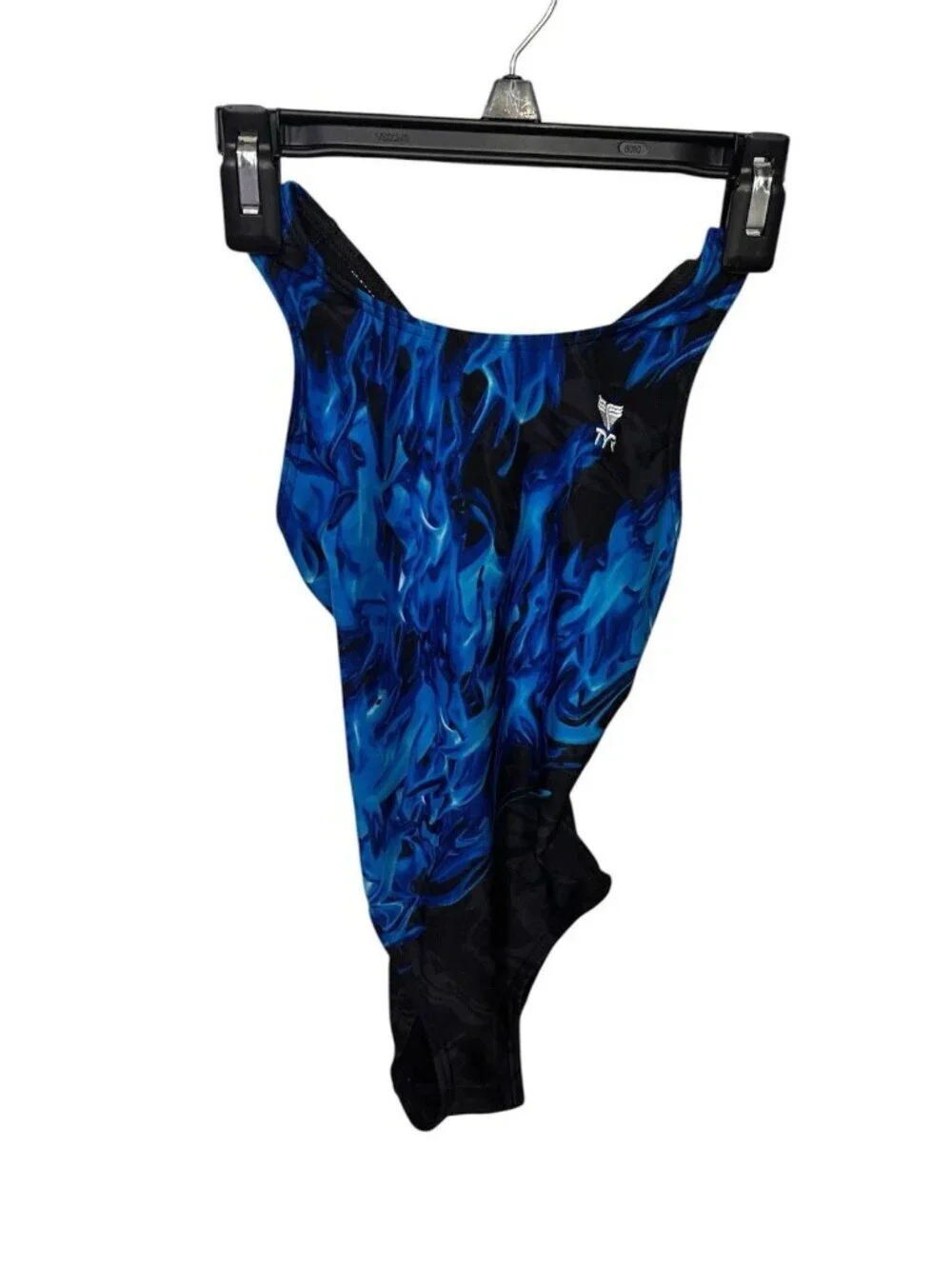 TYR Competition Girl's Durafast Blue Electro Diamondfit Swimsuit Sz 24 (M; 7/8)
